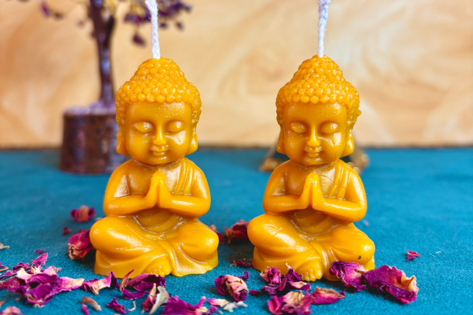 Vela forma de Buda Miel Abeja Natural