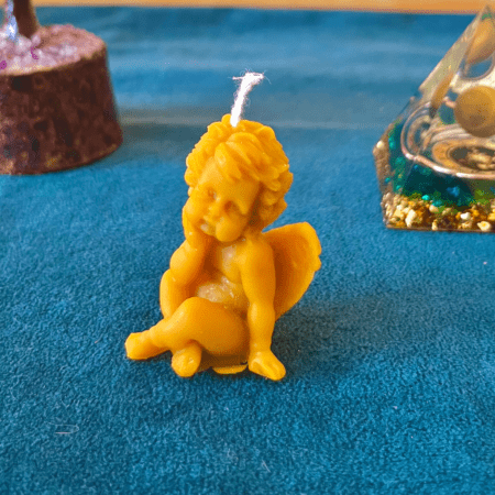 Vela Ángel Mejilla Miel Abeja Natural Artesanal