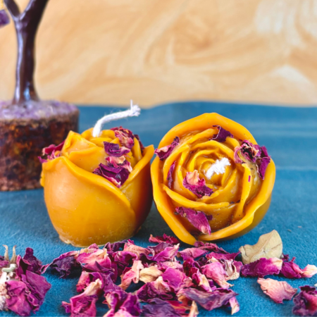 Vela Rosa de miel natural Artesanal