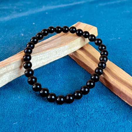 Pulsera Obsidiana Ritualizada 6mm Protección Energética