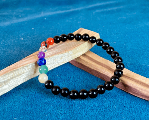 Pulsera Obsidiana 7 Chakras Ritualizada 6mm