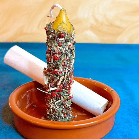 Vela Ritual Afrontar Miedos Coraje Artesanal